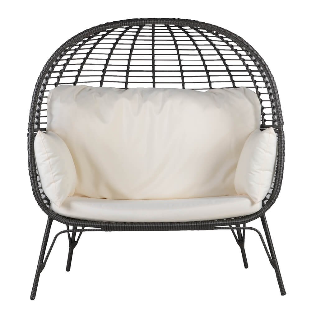 Rattan Floor Standing Double Seater Egg Chair