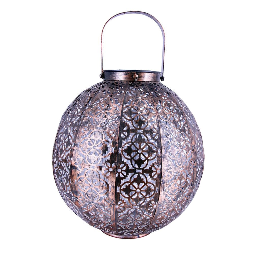Solar Table Lantern Moroccan Metal - Bronze