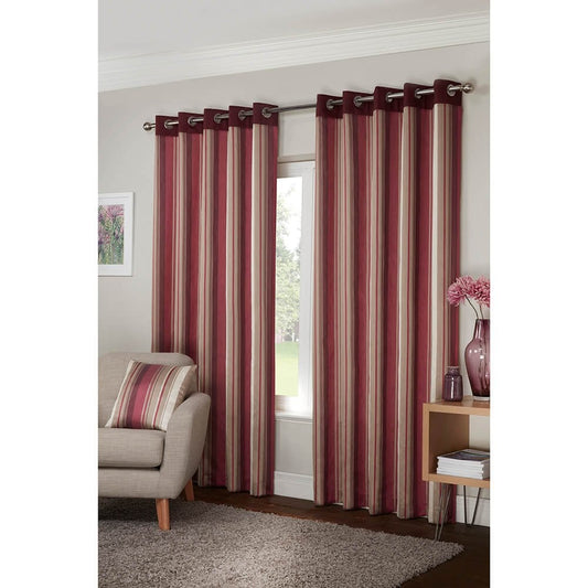 Bentley Eyelet Curtains - Red