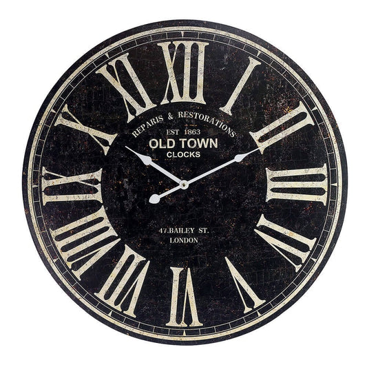Wall Clock Old Town Black 60cm