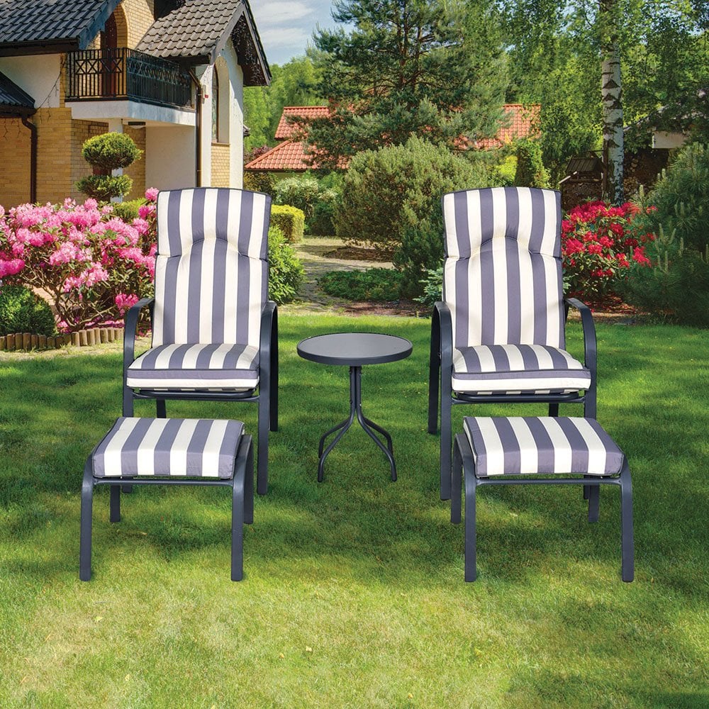 5 Piece Windsor Outdoor Bistro Set - Bistro Table And Chairs Set 2 – Garden Furniture, Garden Table, Garden Chairs, Folding Garden Chairs, Sun Loungers Set Of 2