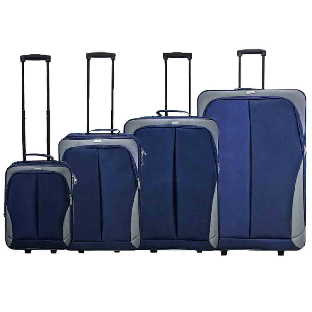 Voyager Navy/Grey 900D EVA Suitcase