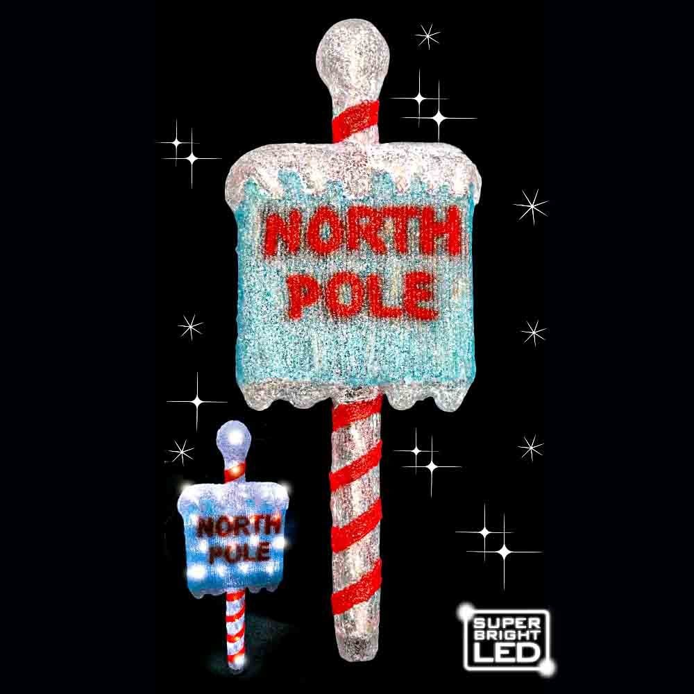 LED North Pole Sign