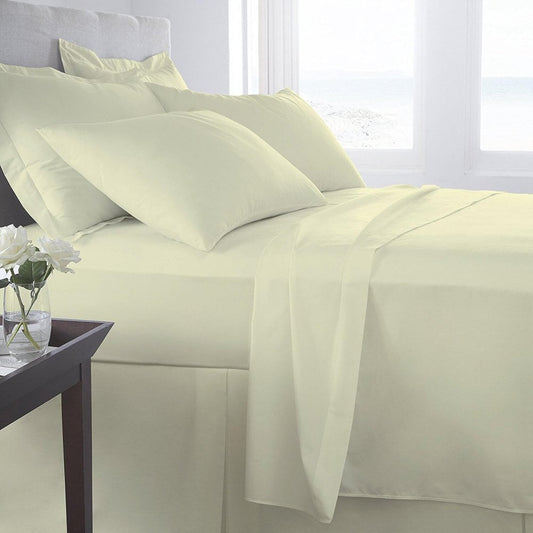 Luxury Egyptian Cotton 200 Thread Count Bedding Sheets - Cream