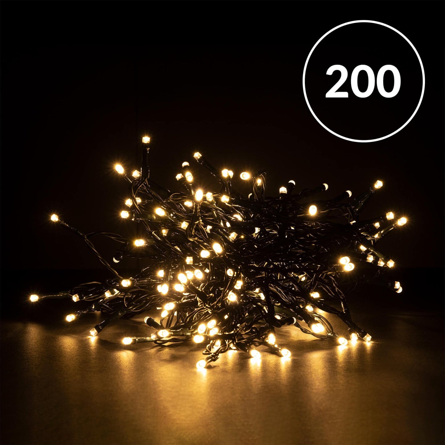 Christmas Sparkle Indoor and Outdoor Chaser Lights x 200 Warm White LEDS - Mains Operated