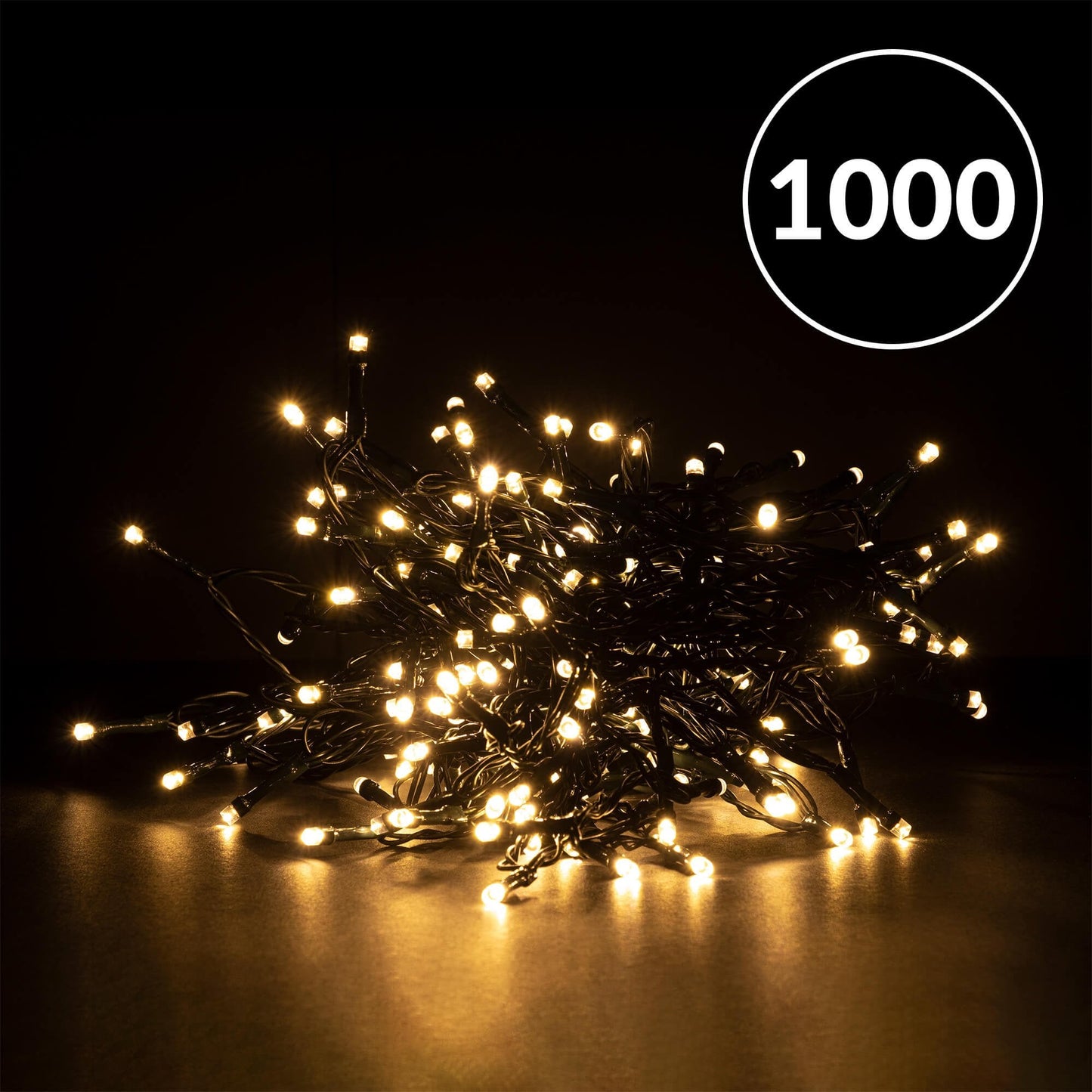 Christmas Sparkle Indoor and Outdoor Chaser Lights x 1000 Warm White LEDs - Mains Lights