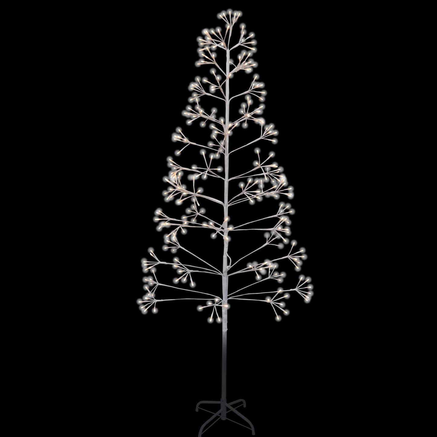 6ft LED Starburst Christmas Tree with Pre Lit warm white lighting functions