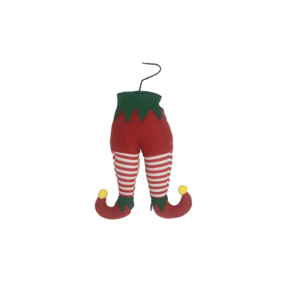 Plush Elf Legs Christmas Decoration Size