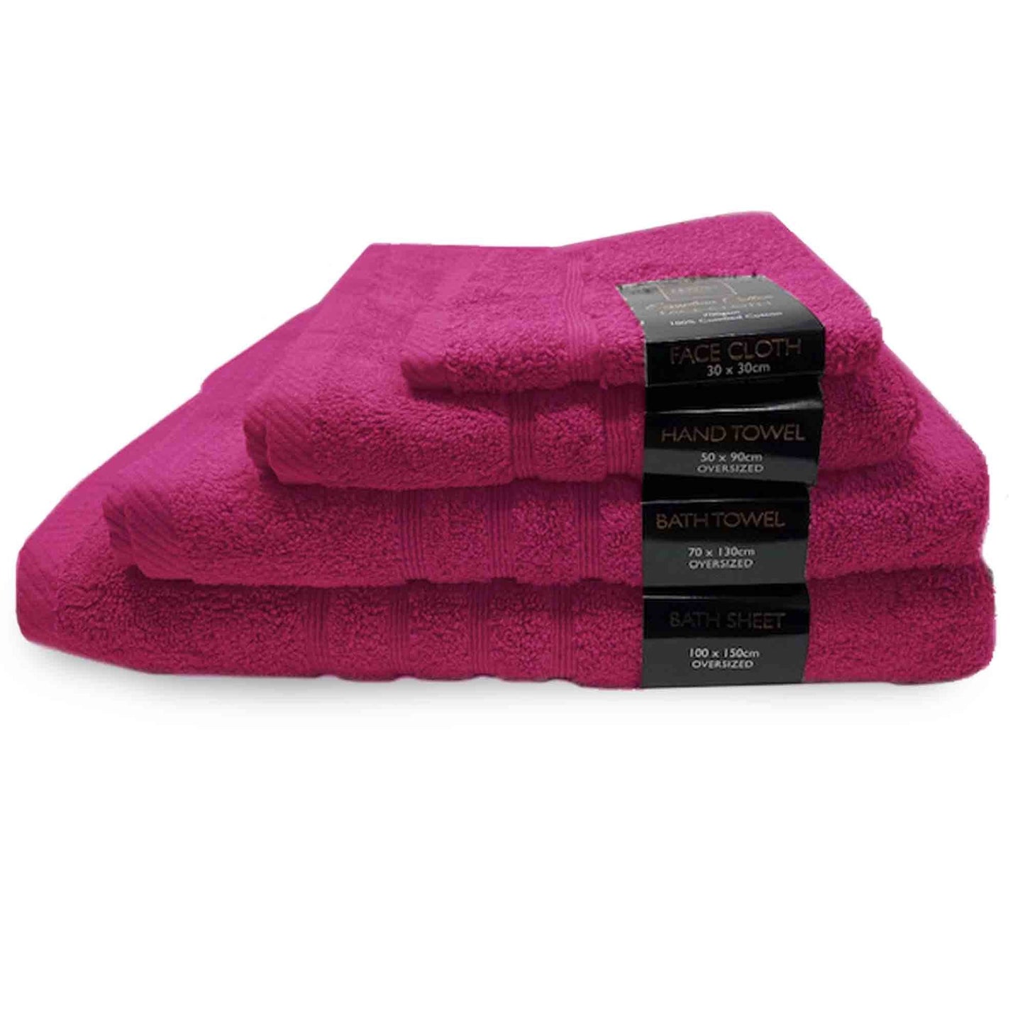 Luxury Egyptian 100% Cotton Towel Range - Raspberry