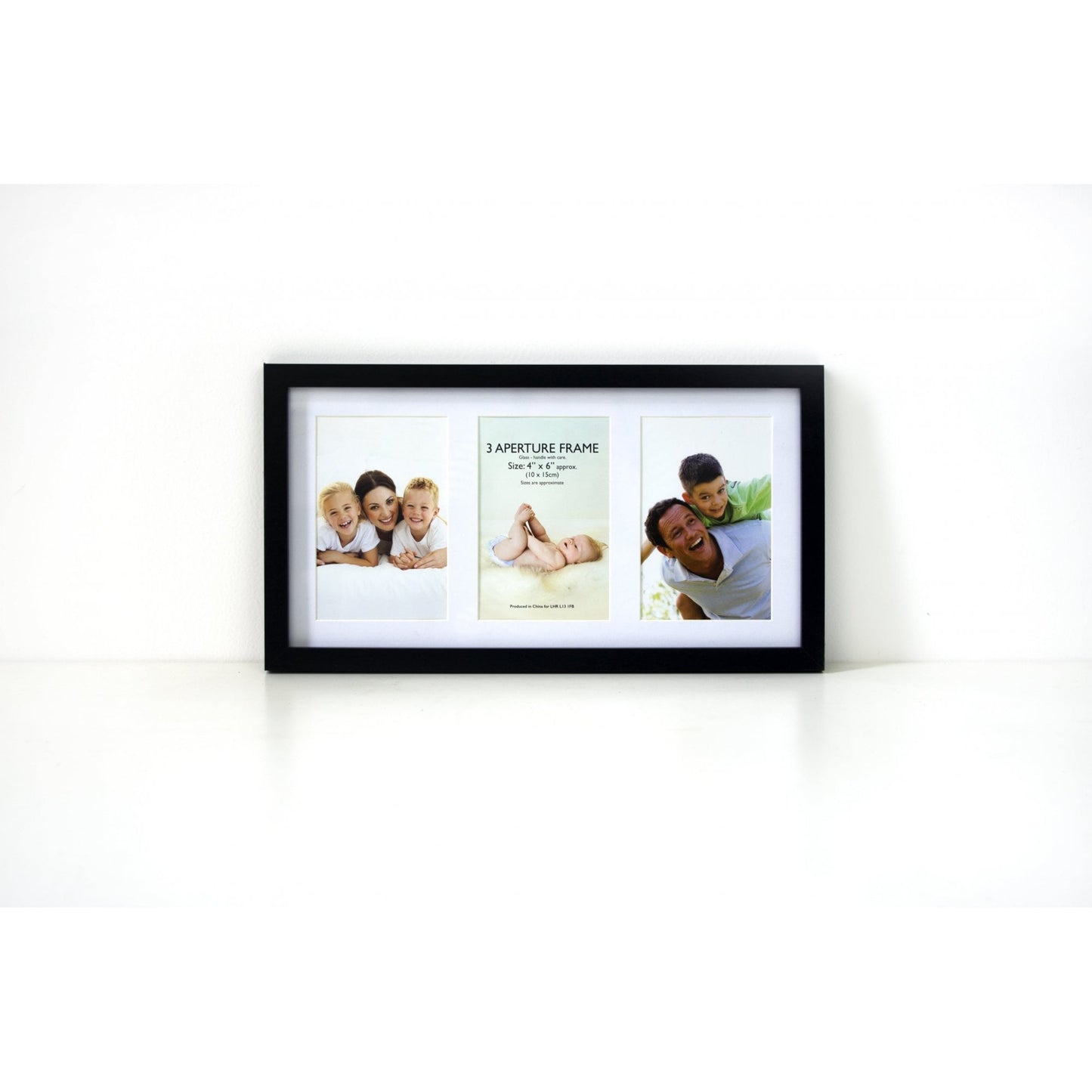 Picture Photo Frame with 3 Photos Black