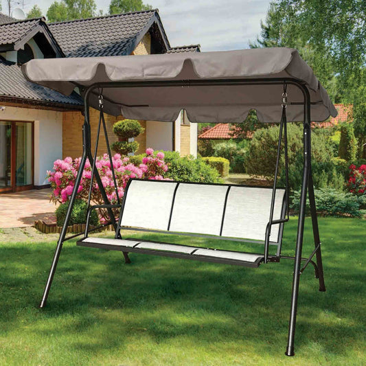 Silver & Stone Bali 3 Seater Swing Hammock Bench 110 x 170 x 153cm