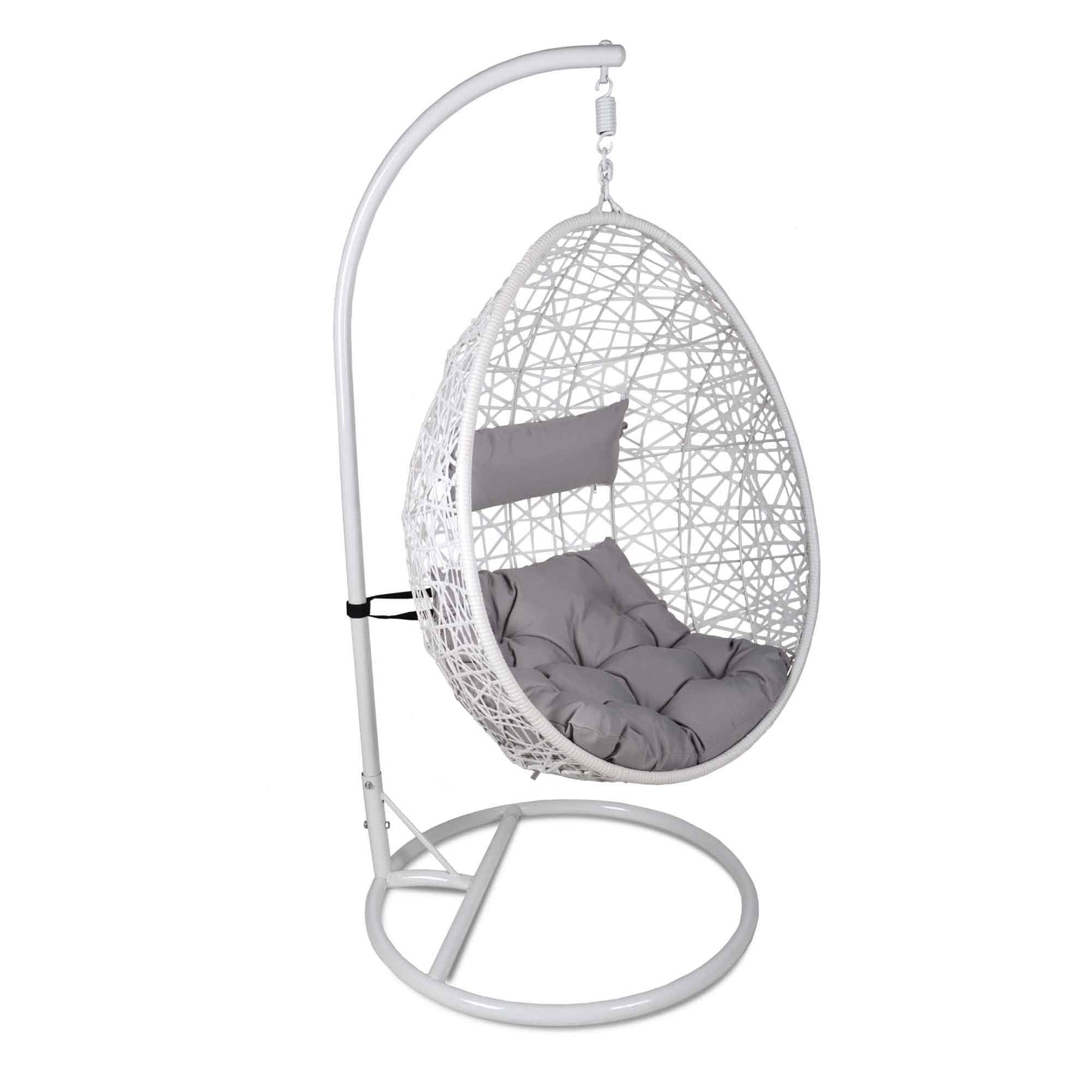Rattan Hanging Egg Swing Chair - Rattan Garden Furniture - Garden Furniture, Outdoor Cushions, Hanging Basket, Egg Chair, Garden Accessories, Garden Swing Seat (Single, Black)