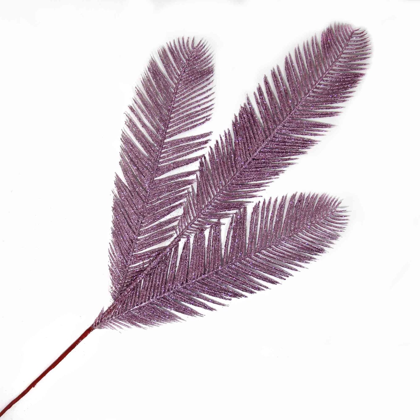 Christmas Sparkle Feather Branch Glittered Decoration Stem Pick X Large in Violet