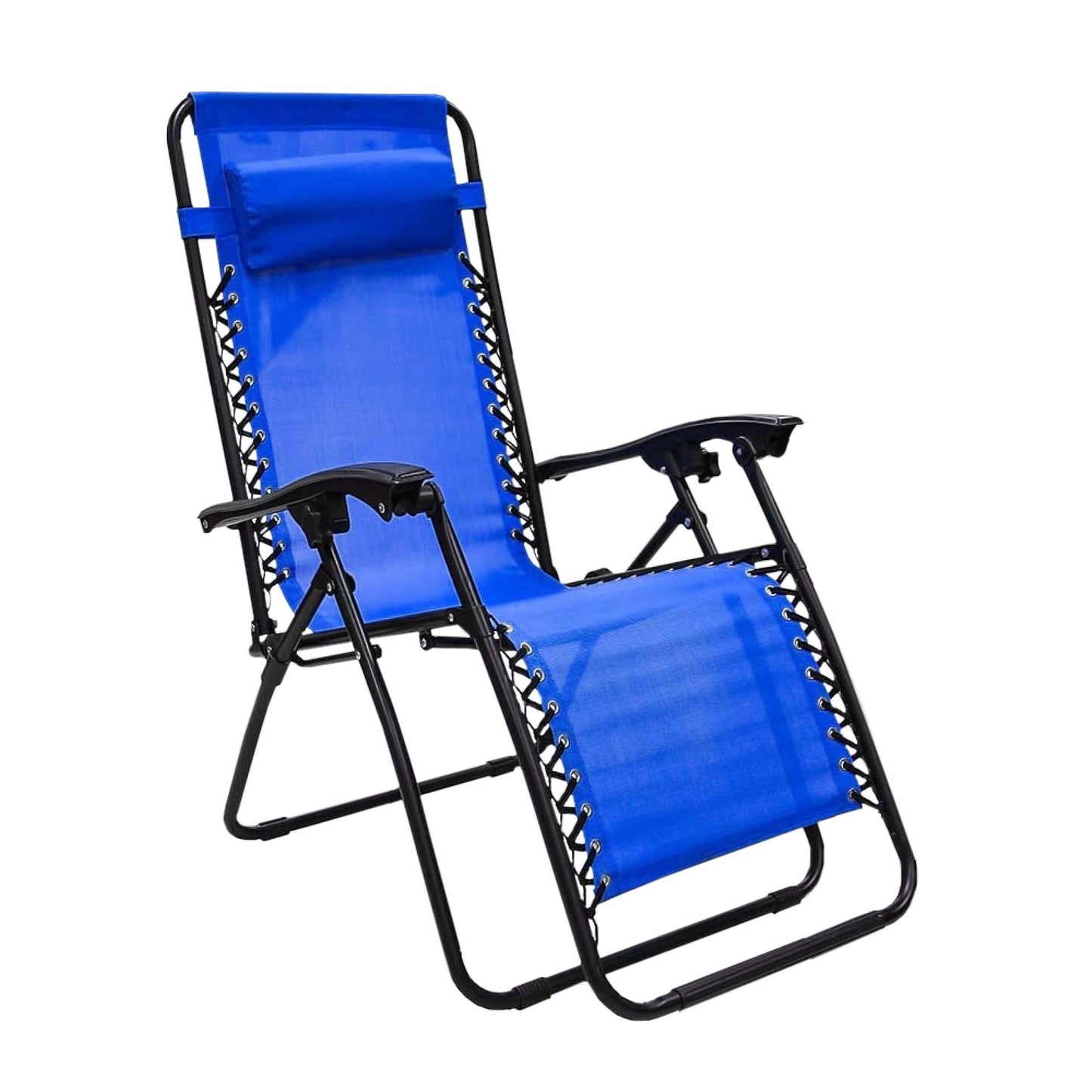 Bali Valencia Folding Sun Lounger Zero Gravity Reclining Sun Lounger - Blue