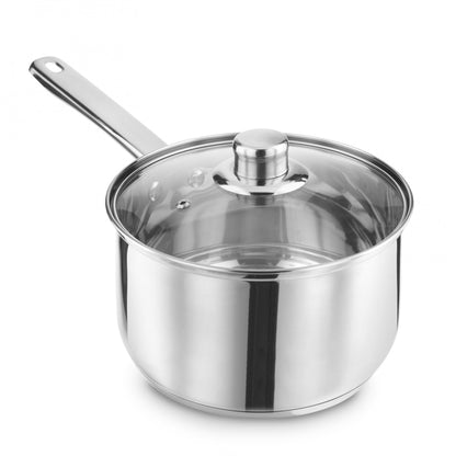 Lewis's Stainless Steel Mirror Finish Saucepan & Lid