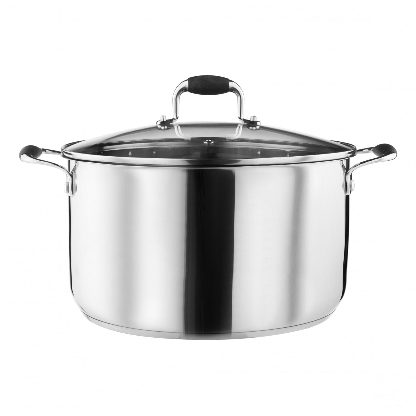 Lewis's Induction Stock Pot With Stainless Steel Lid (Silver, 28cm)