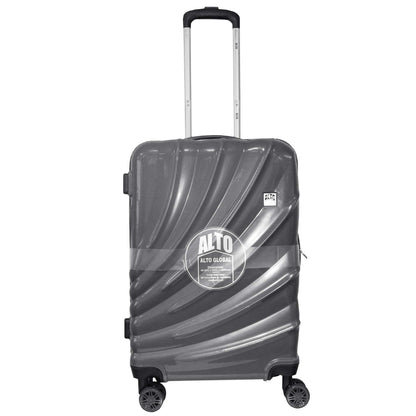 Alto Global Gloss ABS Luggage Suitcase Charcoal - 3 Sizes - 20 24 and 28inch
