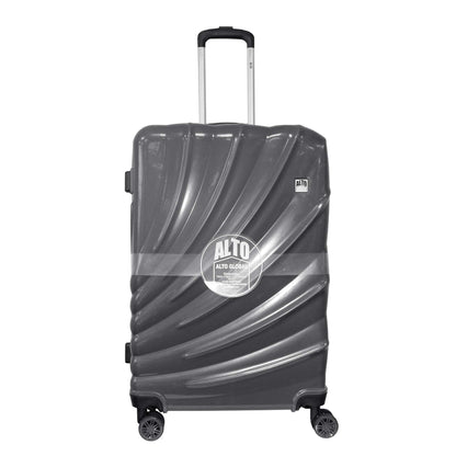 Alto Global Gloss ABS Luggage Suitcase Charcoal - 3 Sizes - 20 24 and 28inch
