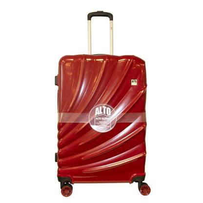 Alto Global Gloss ABS Luggage Suitcase Wine Red - 3 Sizes - 20 24 and 28inch