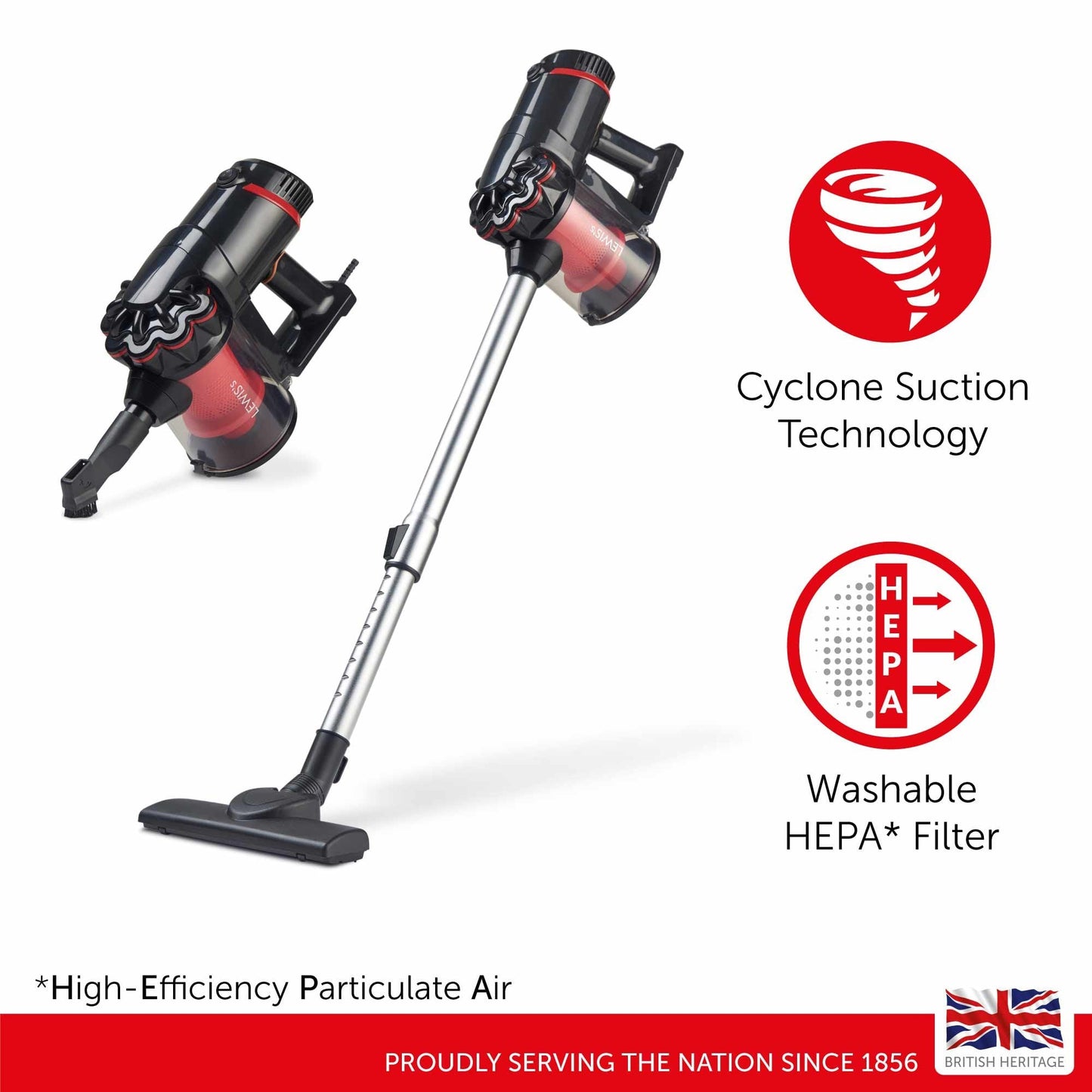 Lewis's 2 in 1 Cyclonic Corded Vacuum Hoover Home Cleaning