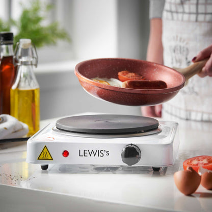 Lewis's Hotplate Single 1500W - White