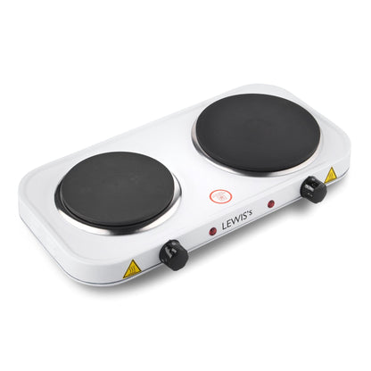 Lewis's Hotplate Double 2500W - White