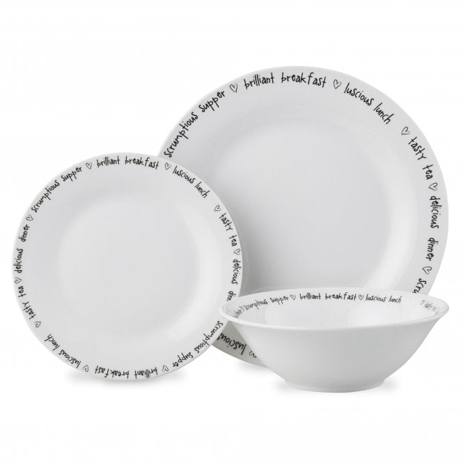 Lewis's 12 Piece Dinner Set - Decal