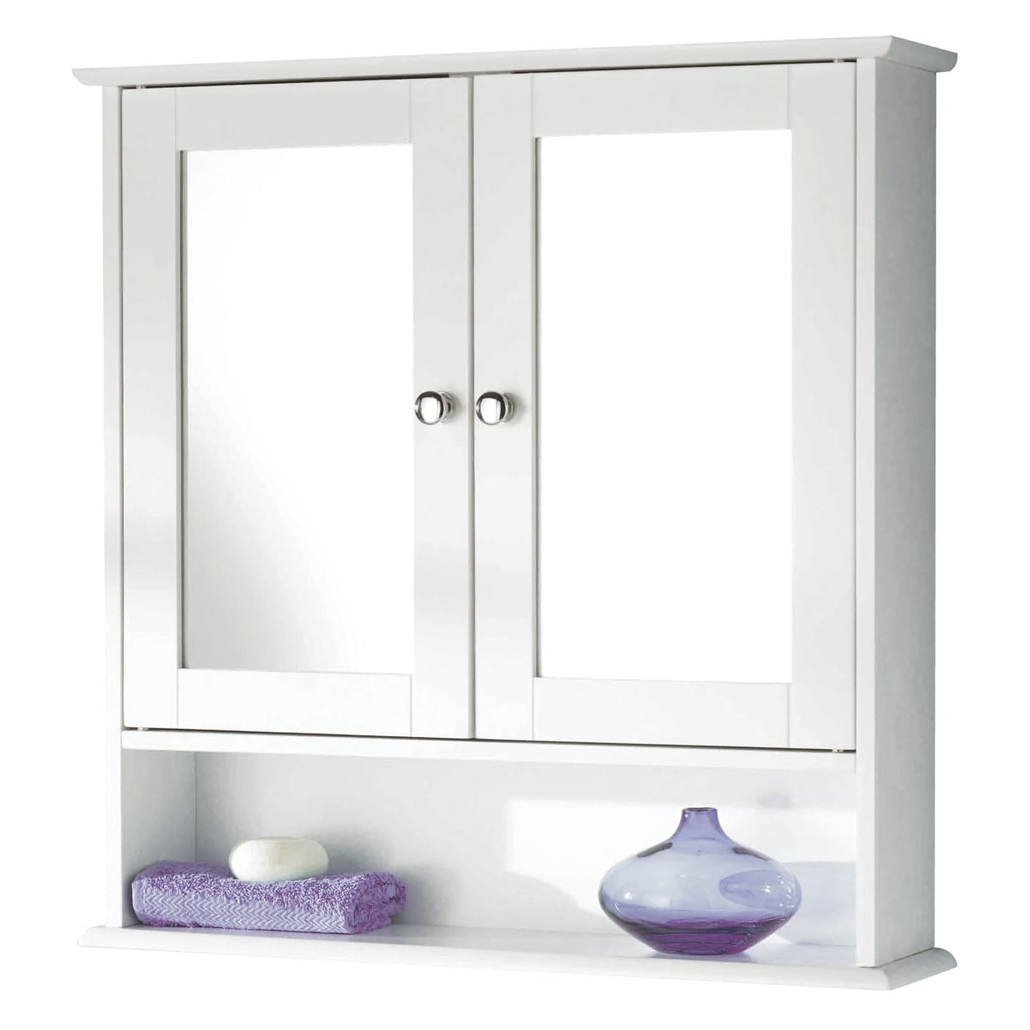 Lewis's 2 Door Mirror Cabinet Home Living Essentials Bathroom Storage