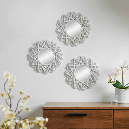 Lewis's Set of 3 White Vanity Mirrors - Home Living Decorative