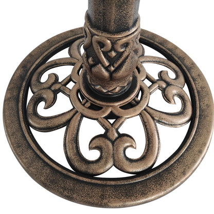 Silver & Stone Outdoor Bird Bath Clam Style 80cm - Bronze Effect