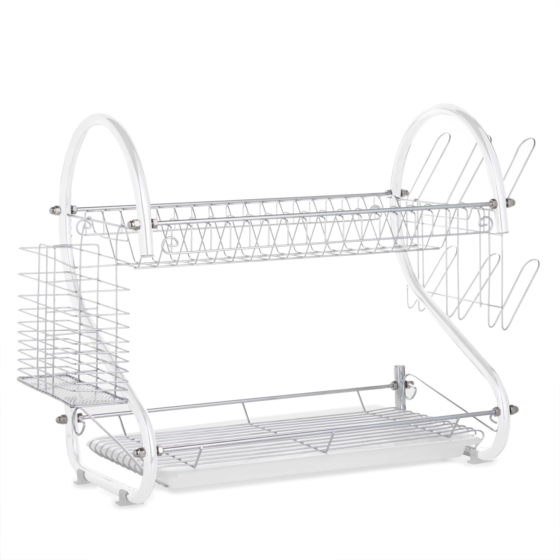 Lewis's Tier Dish Drainer for Kitchen Sink White