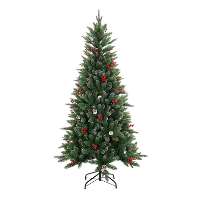 Christmas Sparkle Artificial Christmas Tree with Pinecones & Berries 6ft 1.8m