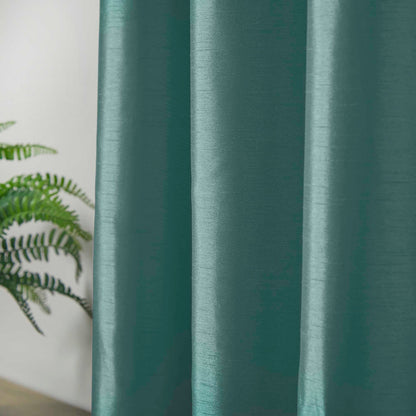 Denver Lined Eyelet Curtains - Jade