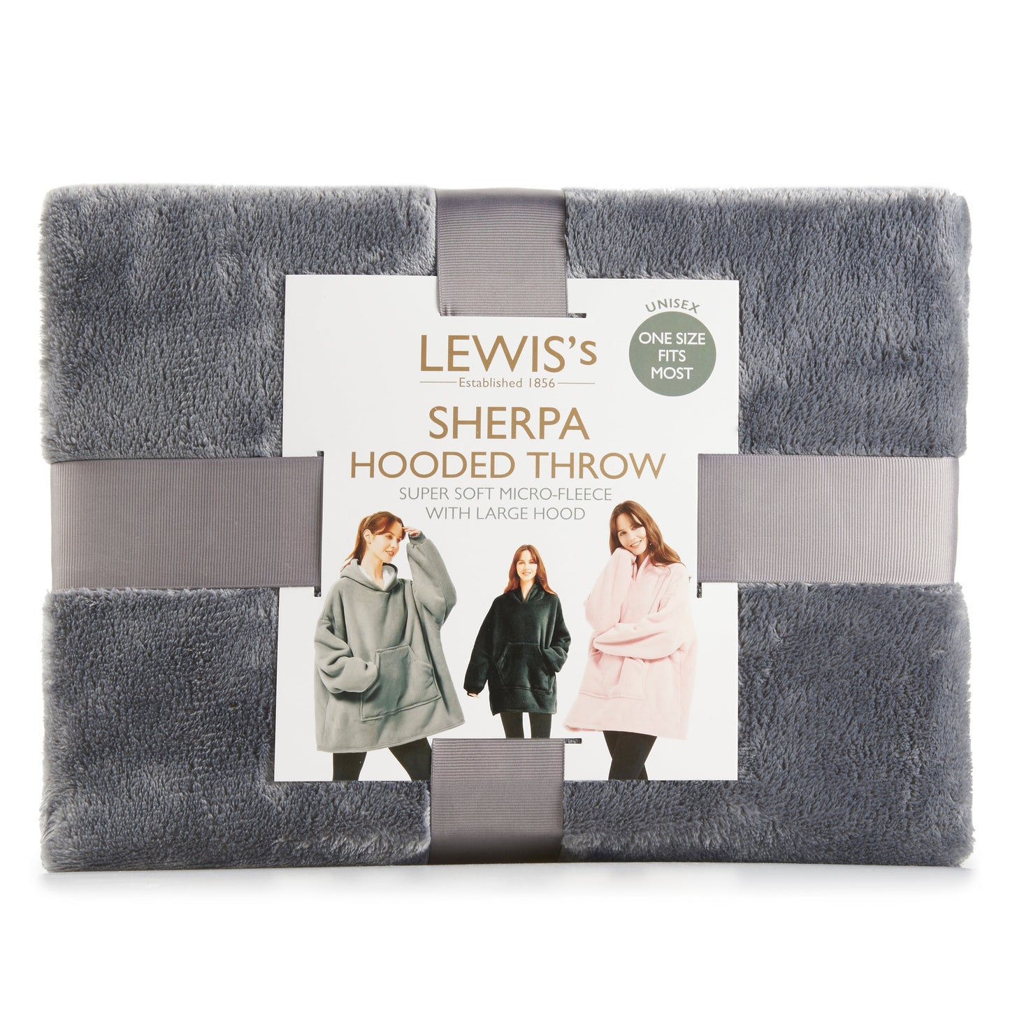 Sherpa Fleece Lined Hooded Throw