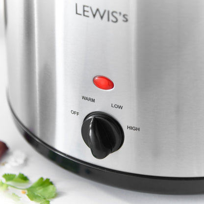 Lewis's Slow Cooker 5L Stainless Steel