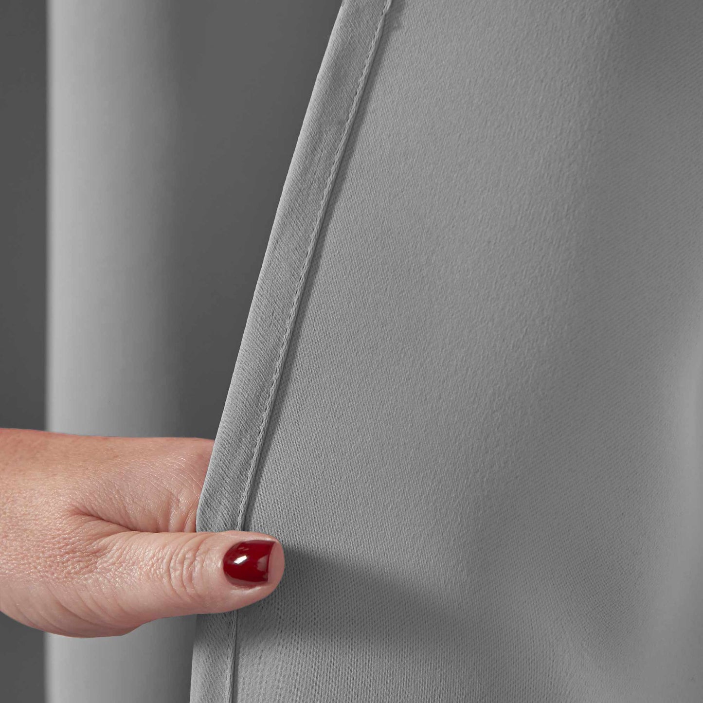 Eclipse Soft Touch Blockout Eyelet Curtains - Silver