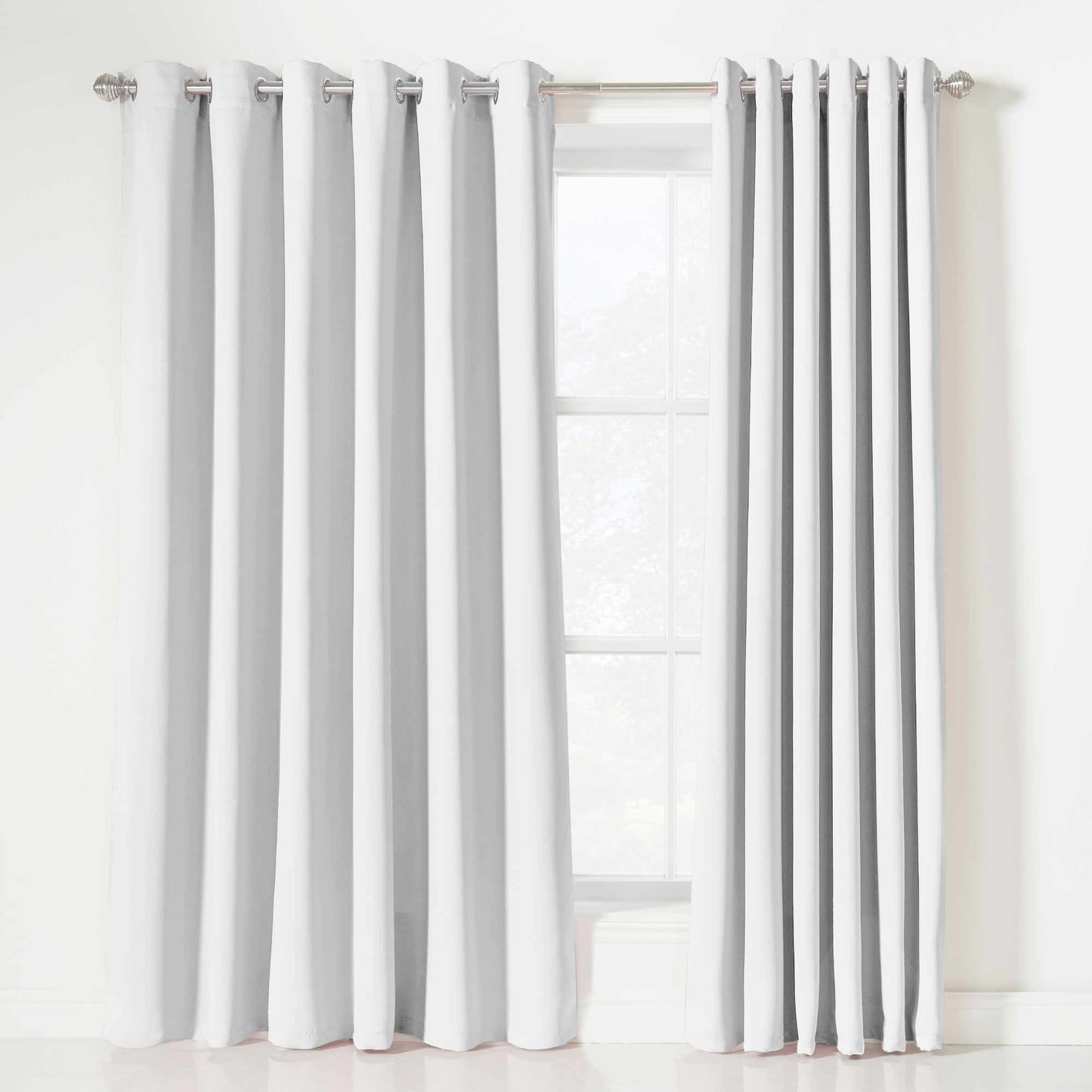 Eclipse Soft Touch Blockout Eyelet Curtains - White