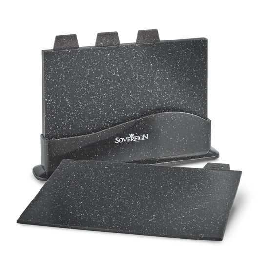 Sovereign Stone Index Chopping Board Set with Holder