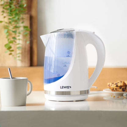 Lewis's Illuminated Jug Kettle 1.7L 2200W - White