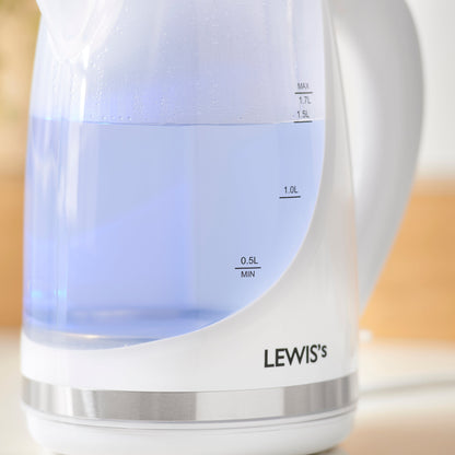 Lewis's Illuminated Jug Kettle 1.7L 2200W - White