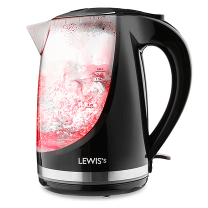 Lewis's Illuminated Jug Kettle 1.7L 2200W - Black