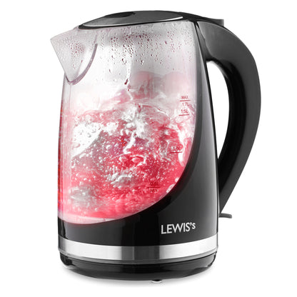 Lewis's Illuminated Jug Kettle 1.7L 2200W - Black