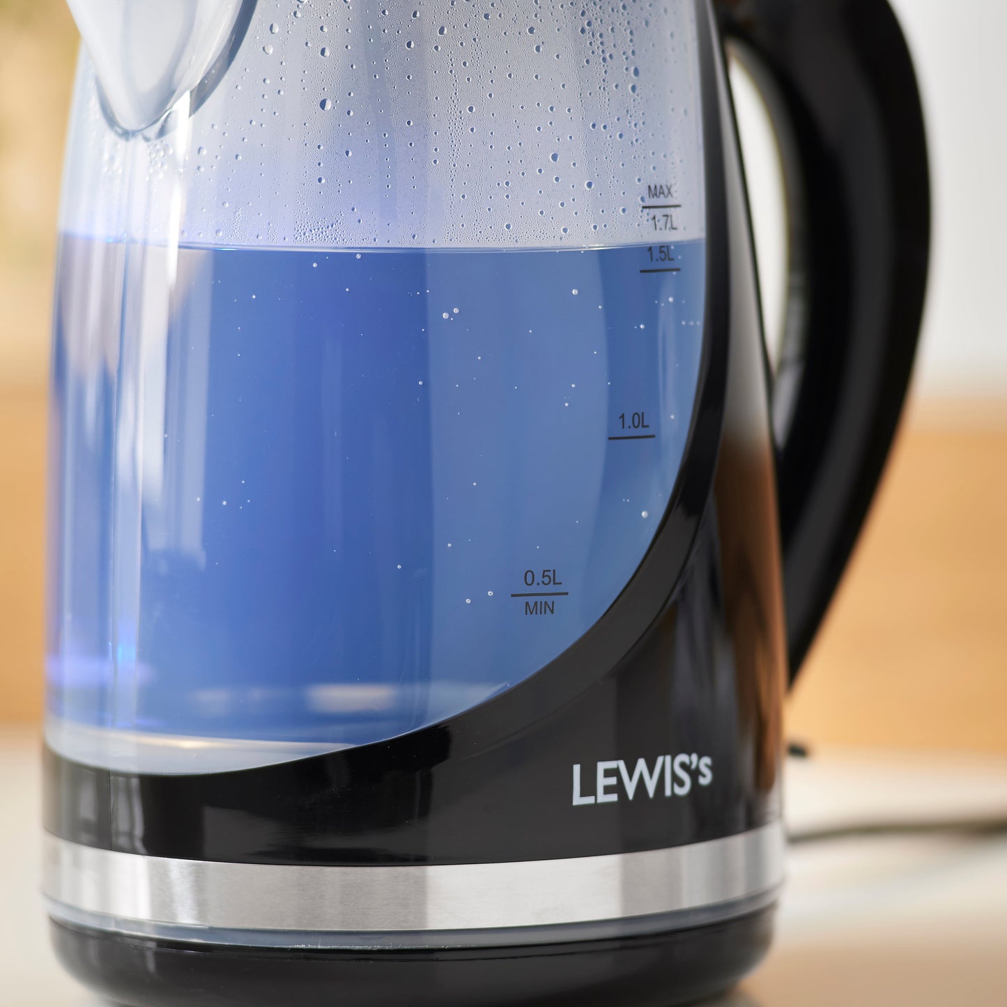 Lewis's Illuminated Jug Kettle 1.7L 2200W - Black