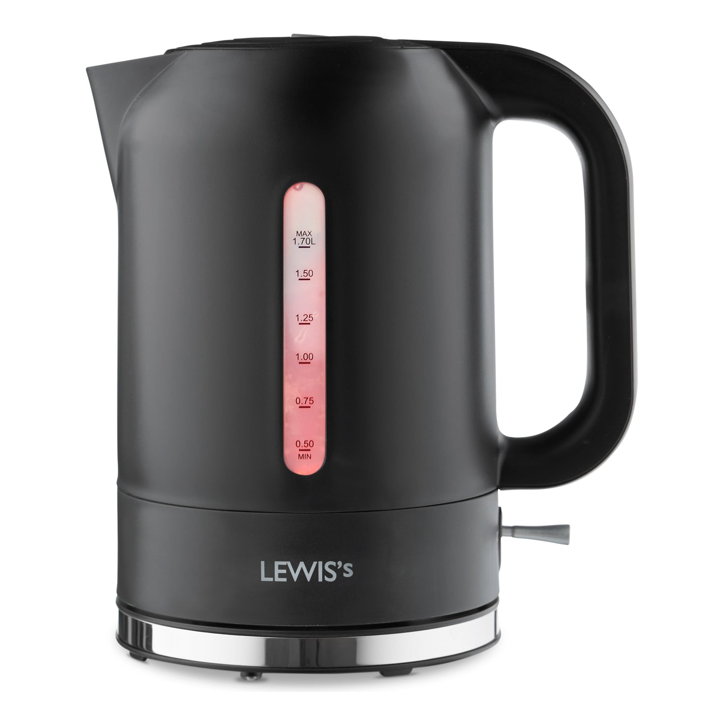 Lewis's Manhattan Jug Kettle 1.7L 3KW - Black