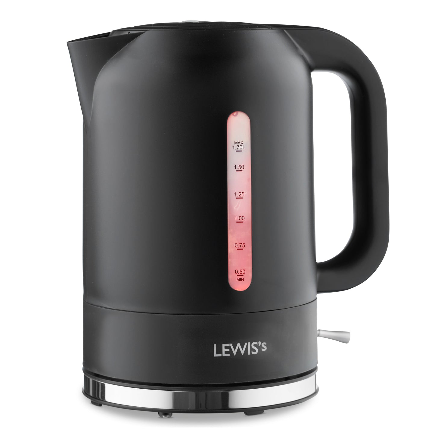 Lewis's Manhattan Jug Kettle 1.7L 3KW - Black