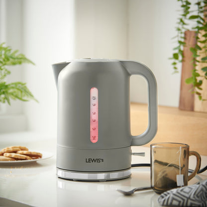 Lewis's Manhattan Jug Kettle 1.7L 3KW - Grey