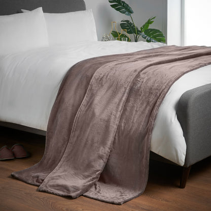 Super Soft Flannel Throw - Mocha