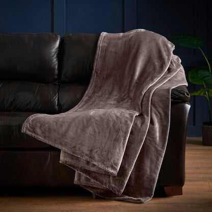 Super Soft Flannel Throw - Mocha