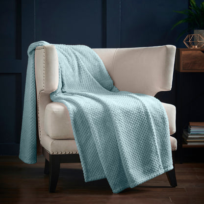 Super Soft Waffle Throw - Duck Egg