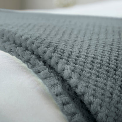 Super Soft Waffle Throw - Charcoal